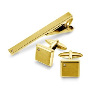 0niY5sGnYipZi1ZpDHeFkL7xp.jpg Alexander, Stålsett med mansjettknapper og slipsnål i gullfarget rustfritt stål