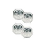 Sylvsmidja, Mansjettknapper Nedre Buskerud doble i 830 hvitt sølv