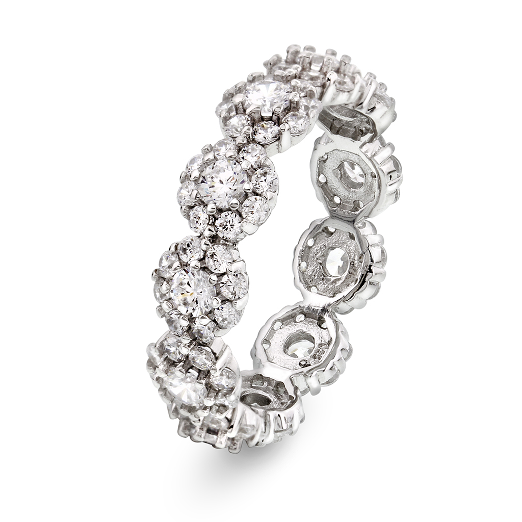 Pan jewelry, Ring i sølv med zirkonia, størrelse 60