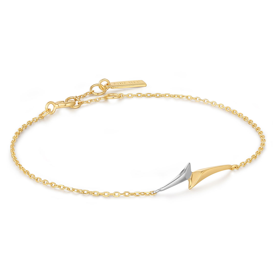 Ania Haie, Armbånd i forgylt 925 sølv med piler, tofarget